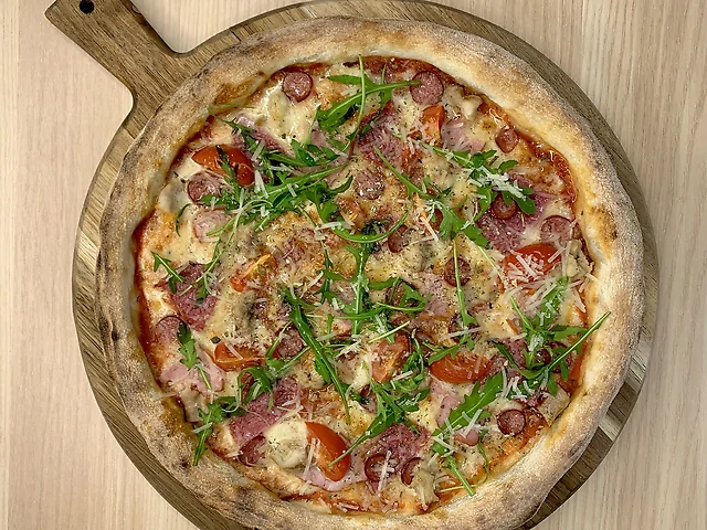 Four meat pizza