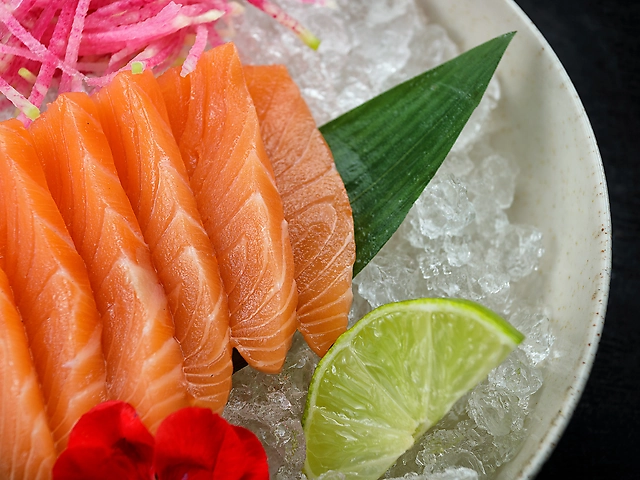 Sashimi with salmon