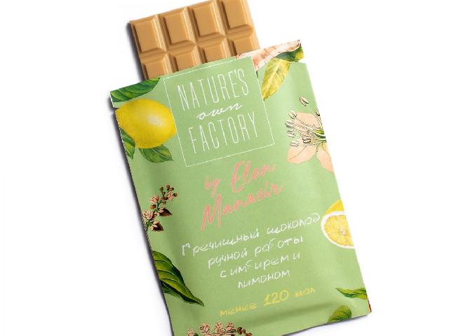 Гречишный шоколад с имбирем и лимоном Natures own factory