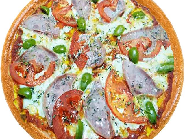 Пицца с ветчиной и оливками