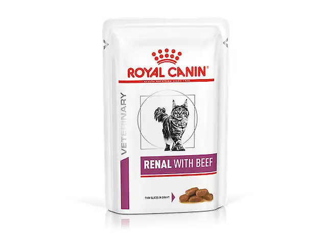 Royal Canin CatVetDiet RENAL BEEF CAT, дієтичний паучі для кішок при захворюваннях нирок, яловичина, 85гр