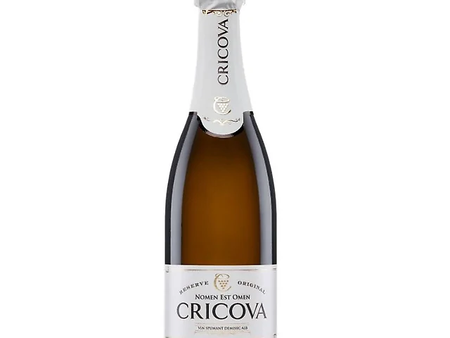 Ігристе вино Cricova Spumant Original, біле, напівсухе, 0.75 л