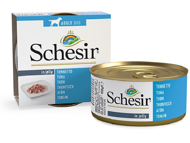 Schesir Dog Tuna, консерва для собак, з тунцем, 150 г.
