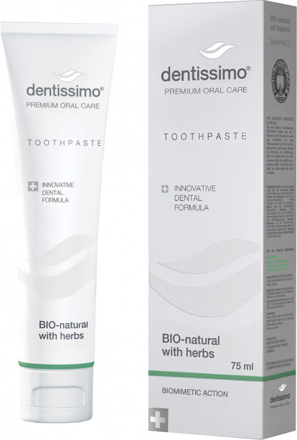 DENTISSIMO Зубна паста Bio-Natural With Herbs, 75 мл 22362