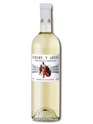 Вино Sangre y Arena 0.75л бланко семідульче біле н.солодке