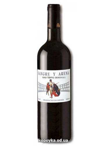 Вино Sangre y Arena 0.75л тинто семідульче червоне п.сладкое