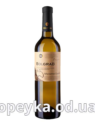 Вино Болград 0.75л мускатний біле н.солодке