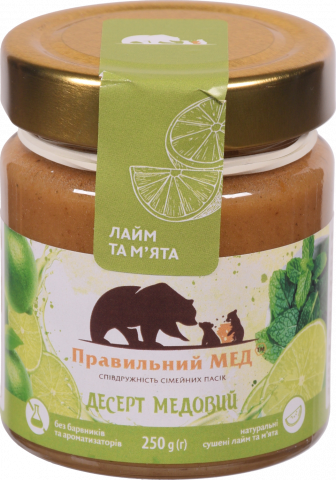 Мед Правильний мед 250/260 г скл. з лаймом і м`ятою