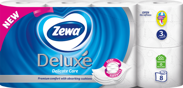 Туалетний папір Zewa 8 шт. Deluxe білий