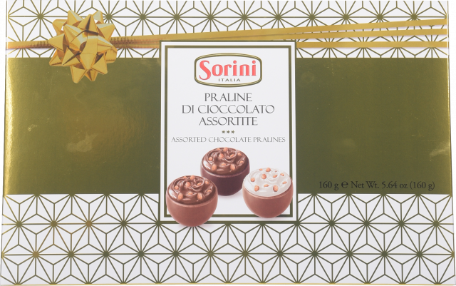 Цукерки Sorini 160 г Золота коробка (Італія) 