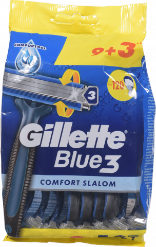 Станок однораз. д/гоління Gillette 9+3 шт. Blue 3 Comfort Slalom