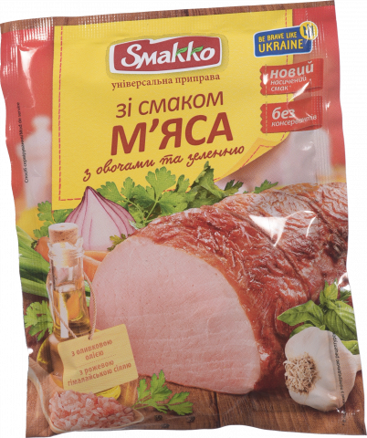 Приправа Smakko 80 г Універсальна зі смаком мяса, овочами та зеленню