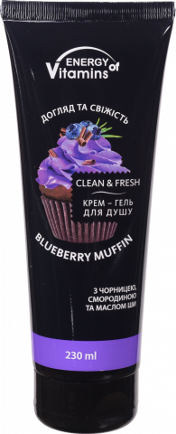 Крем-гель д/душу Energy of Vitamins 230 мл Blueberry muffin