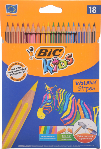 Набір олівців BIC 18 шт. Kids Evolution Stripes