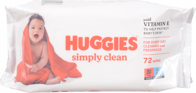 Серветки вологі Huggies 72 шт. Simply clean