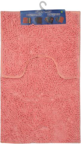Набір килимків д/ванної кімнати Kornel 50х80/40х50 см рожевий KL-46
