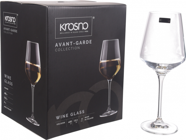 Набір бокалів д/білого вина Kros Avant-garde390 мл 4 шт.