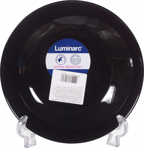 Тарілка Luminarc DIWALI супова 20 см чорний P0787 И616 (Франція)