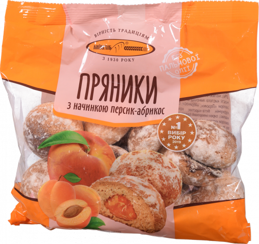 Пряники Київхліб 300 г з начинкою Персик-абрикос