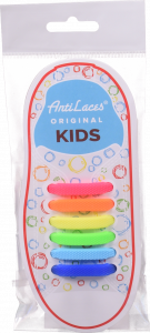 Антишнурки силіконові AntiLaces Kids 12 шт. 38 мм Різнокольорові