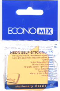 Блок паперу з клейким шаром Economix Діалог 45х50 мм 80 арк. 4 кол. E20952