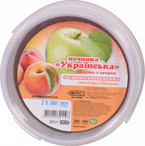 Начинка Віліс 500 г Українська з ароматом персика