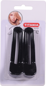 Зажим д/волосся Titania 2 шт. 8,5 см чорний 8025/2