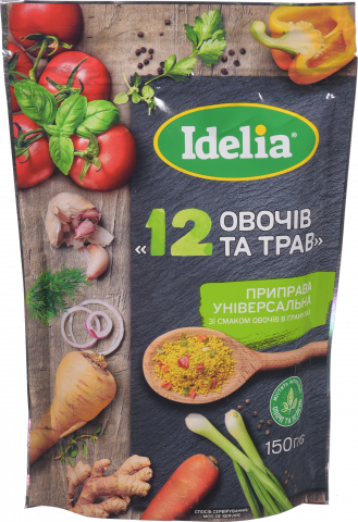 Приправа Idelia універсальна 150 г 12 овочів та трав