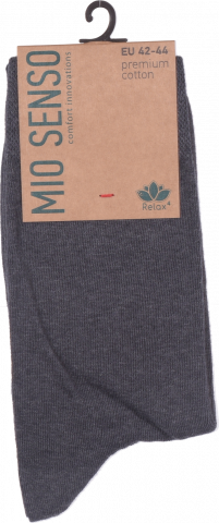 Шкарпетки чол. Mio Senso Relax4 C301RF т.сірий меланж 42-44