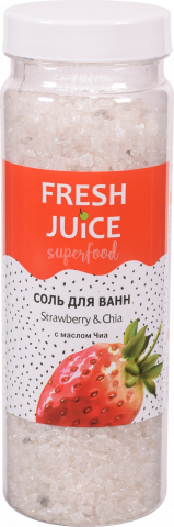 Сіль д/ванн Fresh Juice 700 г Superfood Strawberry and Chia
