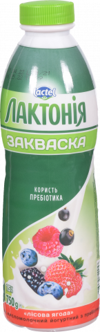 Напій йогуртний з лактулозою Лактонія Закваска 1,5 750 г лісова ягода
