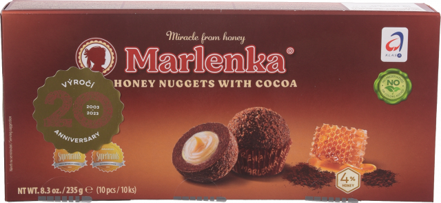 Тістечко Marlenka 235 г Медові кульки з какао
