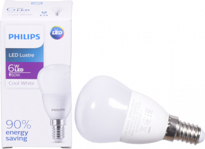 Лампа LED Philips Ecohome куля біла 6 Вт E14