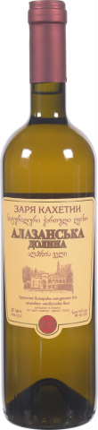 Вино Зоря Кахетії Алазанська долина 0,75 л н/сол. біле