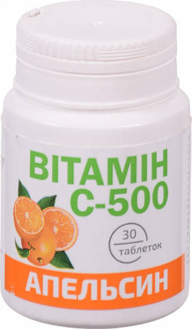 Добавка дієтична К енд Здоров`я Вітамін С-500 30 табл. зі смаком апельсину