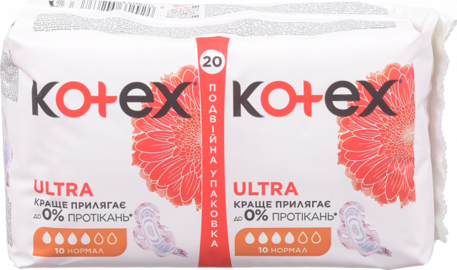 Прокладки Kotex 20 шт. Ультра Dry нормал Duo