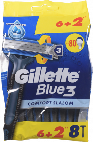 Станок однораз. д/гоління Gillette 6+2 шт. Blue 3 Comfort Slalom
