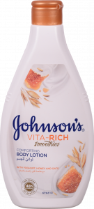 Лосьйон Johnsons Vita-Rich 400 мл Доглядаючий смузі з йогуртом, вівсом та медом