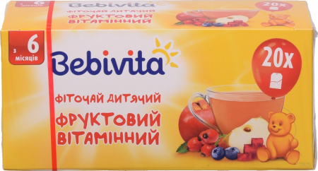 Фіточай Bebivita 30 г дит. фрукт. вітамінний 1378
