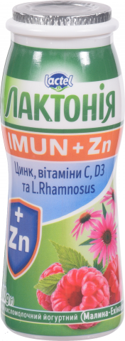 Напій йогуртний Лактонія Імун+ 100 г 1,5  Малина-ехінацея