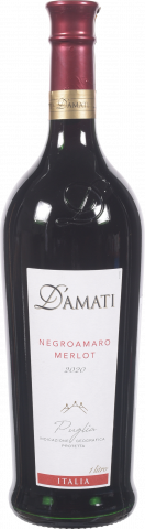 Вино D`Amati Negroamaro Merlot Puglia 1 л сух. червон. 13 (Італія)