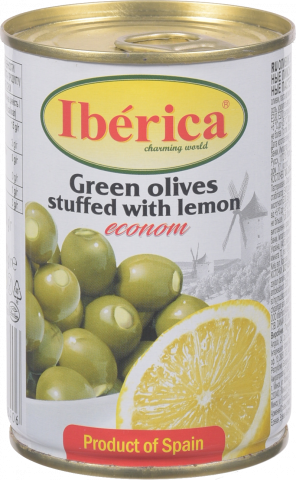 Оливки Іберіка 280 г з/б з лимоном