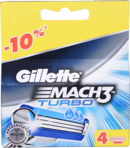 Картридж д/гоління Gillette Мак3 Турбо 4/5 шт.