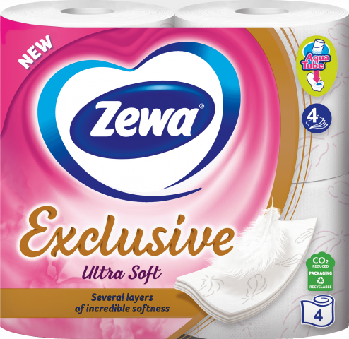 Туалетний папір Zewa 4 шт. Exclusive ultra soft