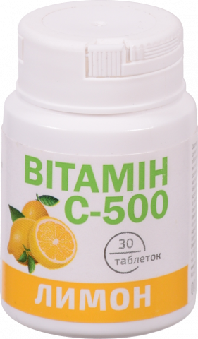 Добавка дієтична К енд Здоров`я Вітамін С-500 30 табл. зі смаком лимону