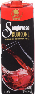 Вино Rubicone Via Del Molino Sangiovese 1 л т/пак 11 (Італія)