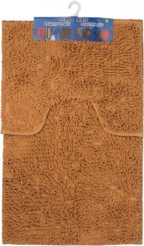 Набір килимків д/ванної кімнати Kornel 50х80/40х50 см коричневий KL-46