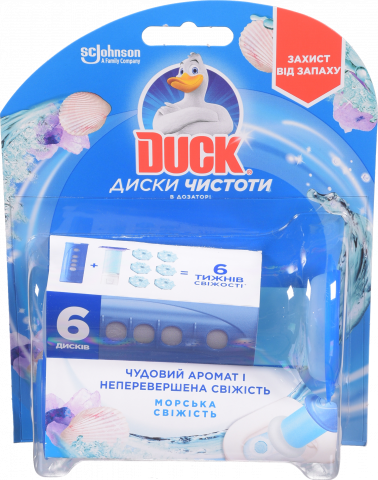 Освіж. д/унітазу Duck 38 г диски чистоти Морська свіжість