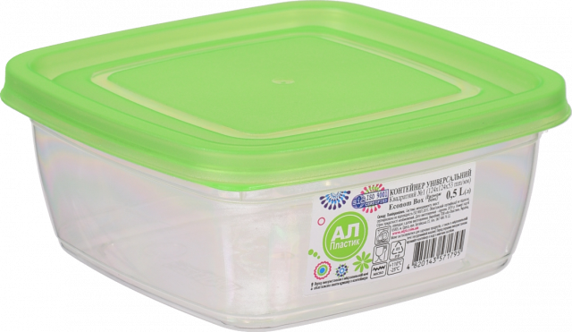 Контейнер харчовий Econom Box 0,5 л квадратний Ал-Пластик