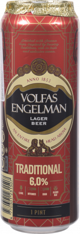 Пиво Volfas Engelman 0,568 л з/б Tradiciskas